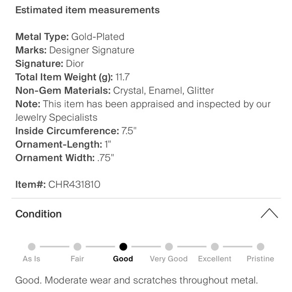 CHRISTIAN DIOR Women’s Charm Bracelet. ✨Pink & Clear Crystals✨ADORABLE - Picture 9 of 11